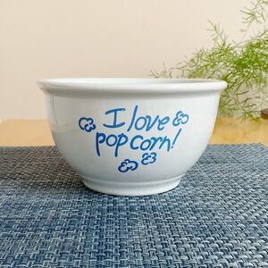 Vintage Gibson “I Love Popcorn!” Ceramic Bowl | Retro Movie Night